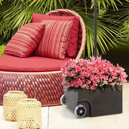 Drainage holes help remove excess water from the planter section and support healthier plant growth