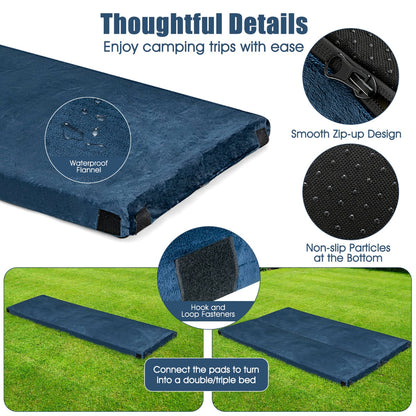 Waterproof Roll up Memory Foam Camping Mattress for Sleepover, Traveling, Hiking