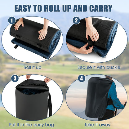 Waterproof Roll up Memory Foam Camping Mattress for Sleepover, Traveling, Hiking