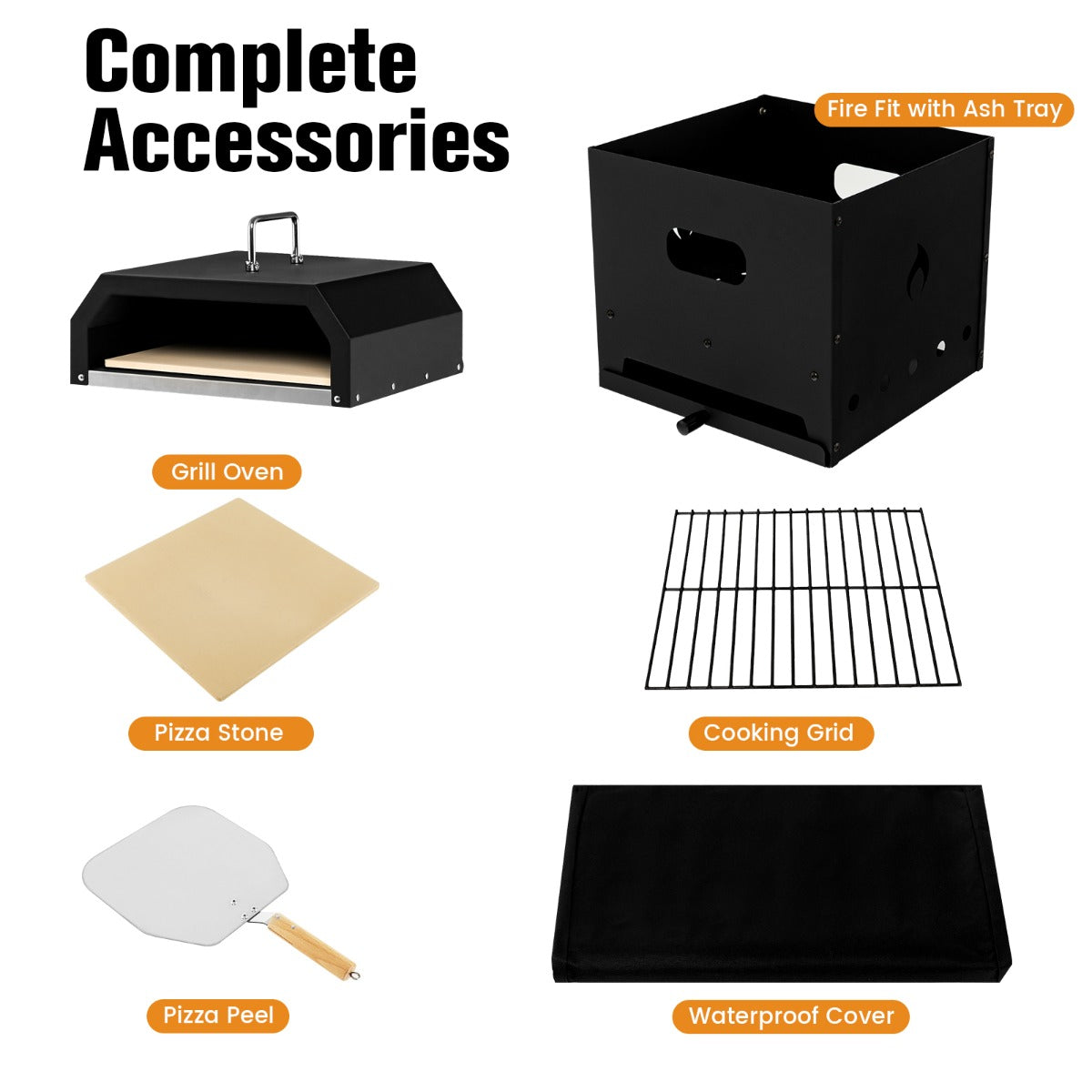 Multipurpose outdoor cooker can prepare pizza, steak, chicken, fish, vegetables and other grilled foods