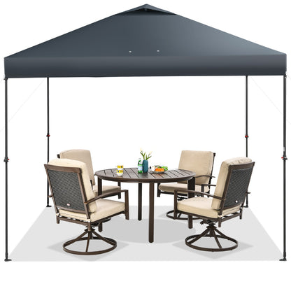 3m x 3m Height-Adjustable &amp; Tiltable Pop-up Canopy with Carry Bag-Grey
