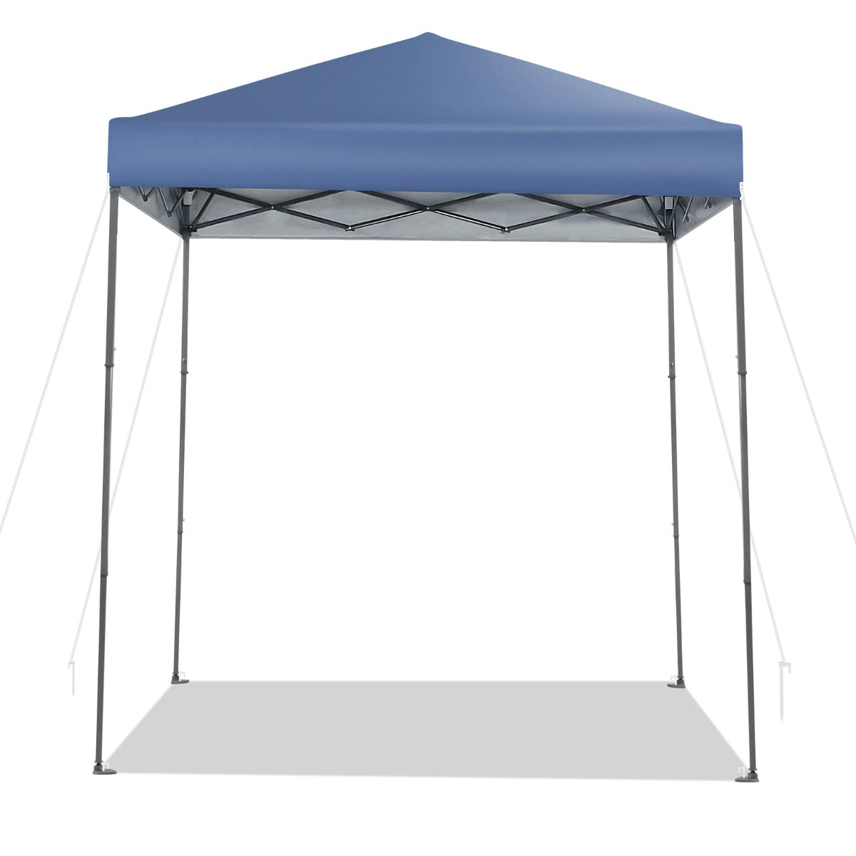 2 x 2m UPF 50+ Outdoor Pop-up Canopy with Adjustable Heights &amp;amp; Carry Bag-Blue