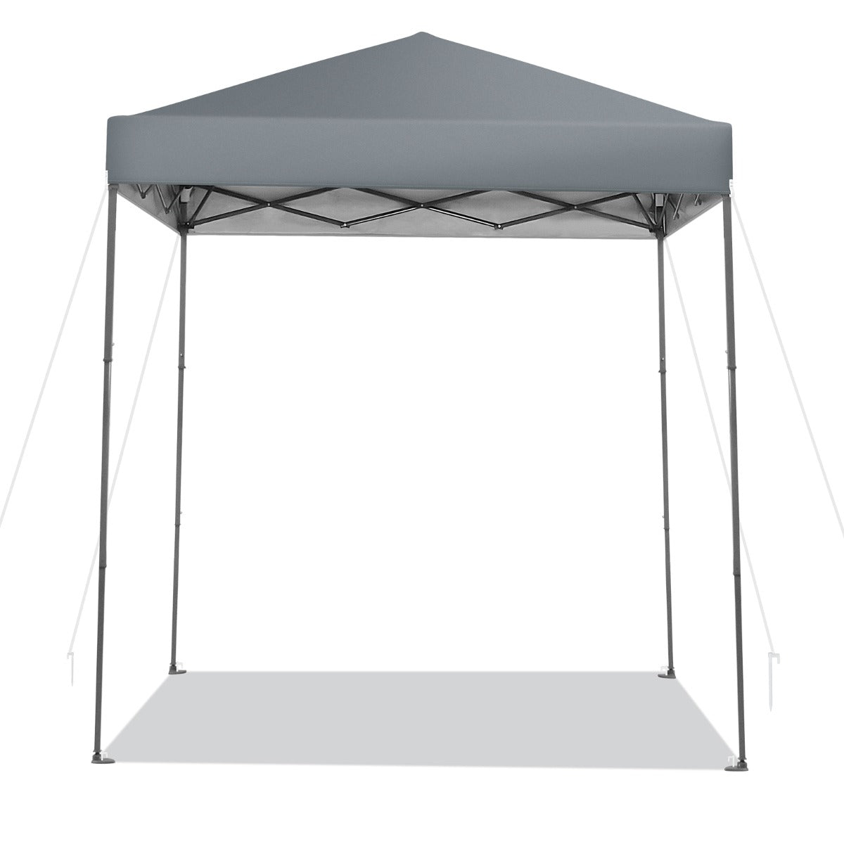 2 x 2m UPF 50+ Outdoor Pop-up Canopy with Adjustable Heights &amp;amp; Carry Bag-Grey