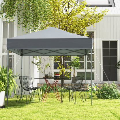 2 x 2m UPF 50+ Outdoor Pop-up Canopy with Adjustable Heights &amp;amp; Carry Bag-Grey