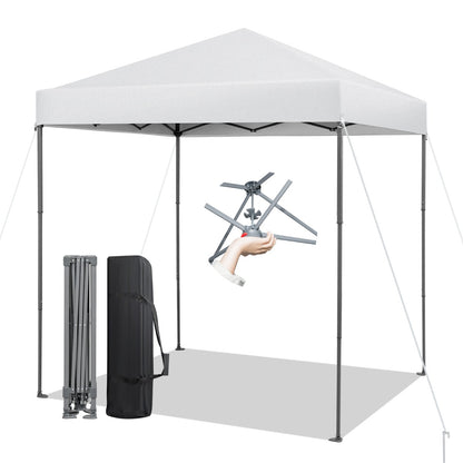 2 x 2m UPF 50+ Outdoor Pop-up Canopy with Adjustable Heights &amp;amp; Carry Bag-White