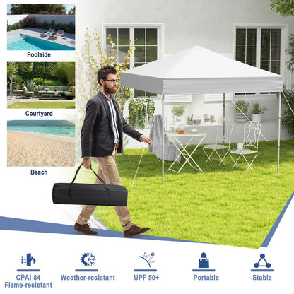2 x 2m UPF 50+ Outdoor Pop-up Canopy with Adjustable Heights &amp;amp; Carry Bag-White