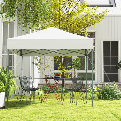 2 x 2m UPF 50+ Outdoor Pop-up Canopy with Adjustable Heights &amp;amp; Carry Bag-White