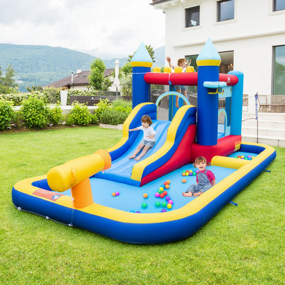 Inflatable Water Slide with Jumping House for Kids Aged 3+ (with Blower)