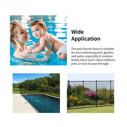 Mesh Swimming Pool Safety Fence with Spring-Loaded Safety Latch System