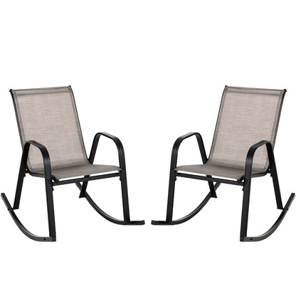 Gentle rocking motion helps relieve stress while curved armrests provide relaxed support