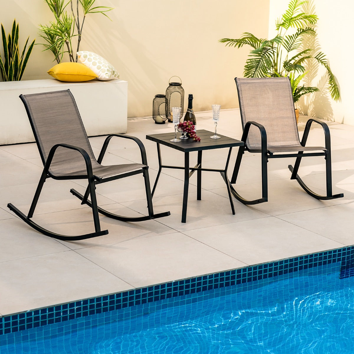 Rustproof heavy-duty metal frames resist deformation and provide dependable chair stability
