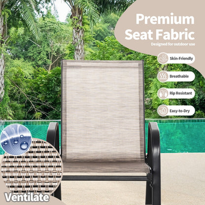 Brown, black, or gray rocking chairs suit porches, backyards, poolside areas, and patios