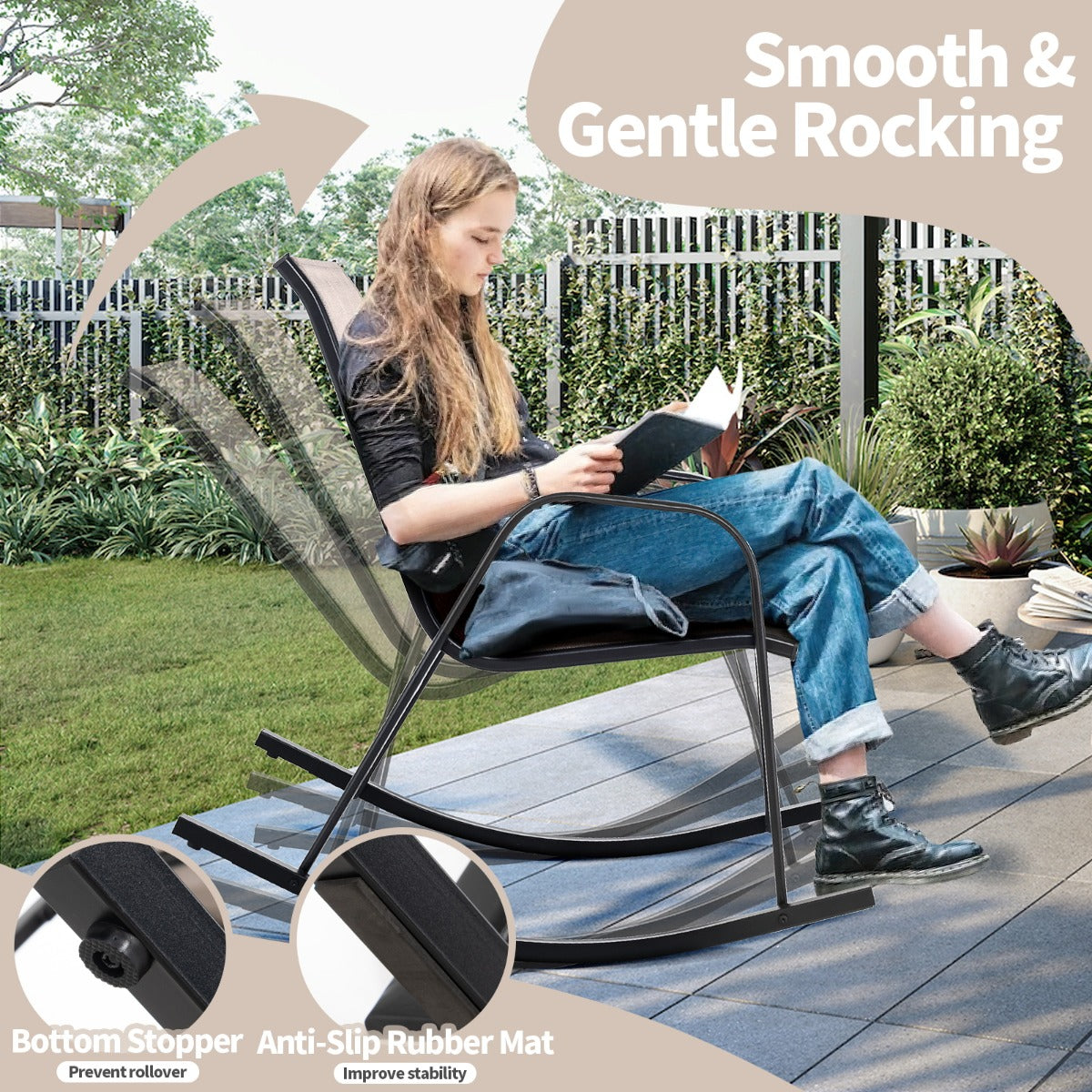 High-grade fabric is breathable, rip-resistant, quick-drying, and easy to maintain outdoors