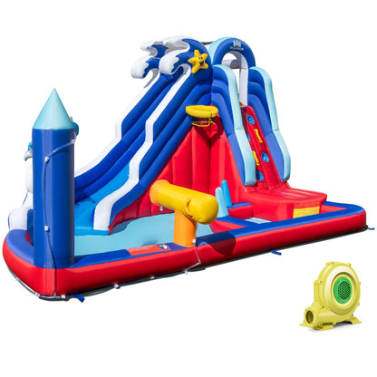 Inflatable Bounce House with Long Slide with 680W Blower