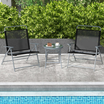 Oversized ergonomic seats and high backrests offer comfortable support during outdoor relaxation