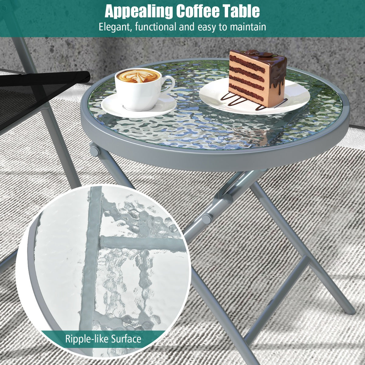 Breathable, sunproof, and wear-resistant fabric helps the folding chairs withstand outdoor use