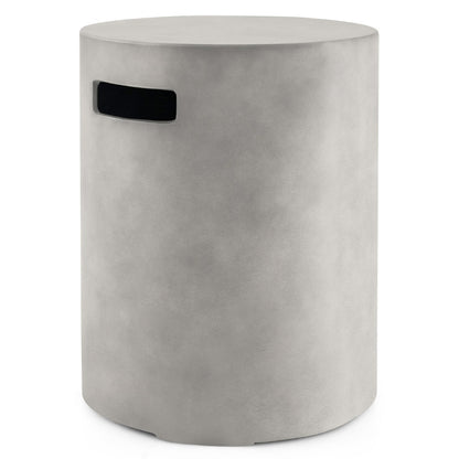 Outdoor Concrete-Look Propane Tank Cover & Side Table, 40x40x51 cm, 70 kg Capacity