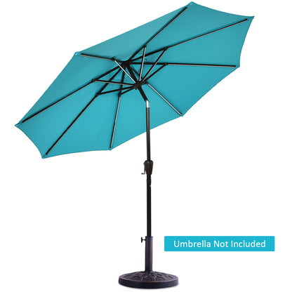 Costway Cast Iron Umbrella Base Stand with Elegant Design for Garden