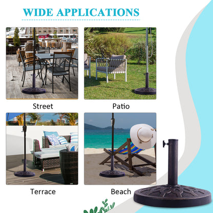 Costway Cast Iron Umbrella Base Stand with Elegant Design for Garden