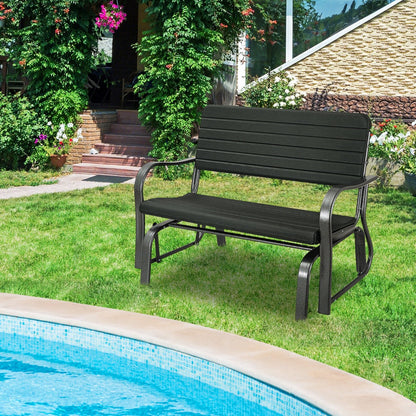 Heavy-duty two-seat swing bench supporting up to 300 kg for outdoor family relaxation