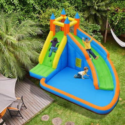 Inflatable Water Slide Wet & Dry Bounce House with Carrying Bag (without Blower)