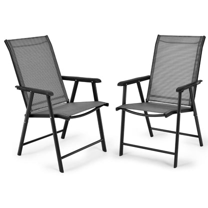 Powder-coated steel frames provide stable support and resist rust during year-round outdoor use
