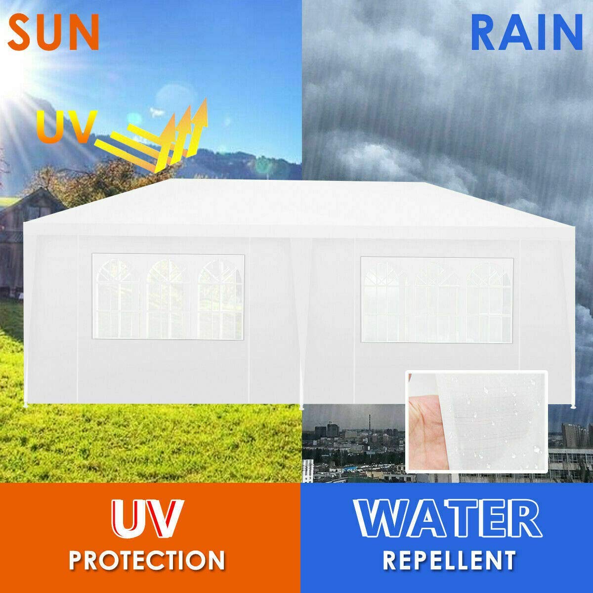 Multifunctional Outdoor Canopy Tent with Side Walls for Party