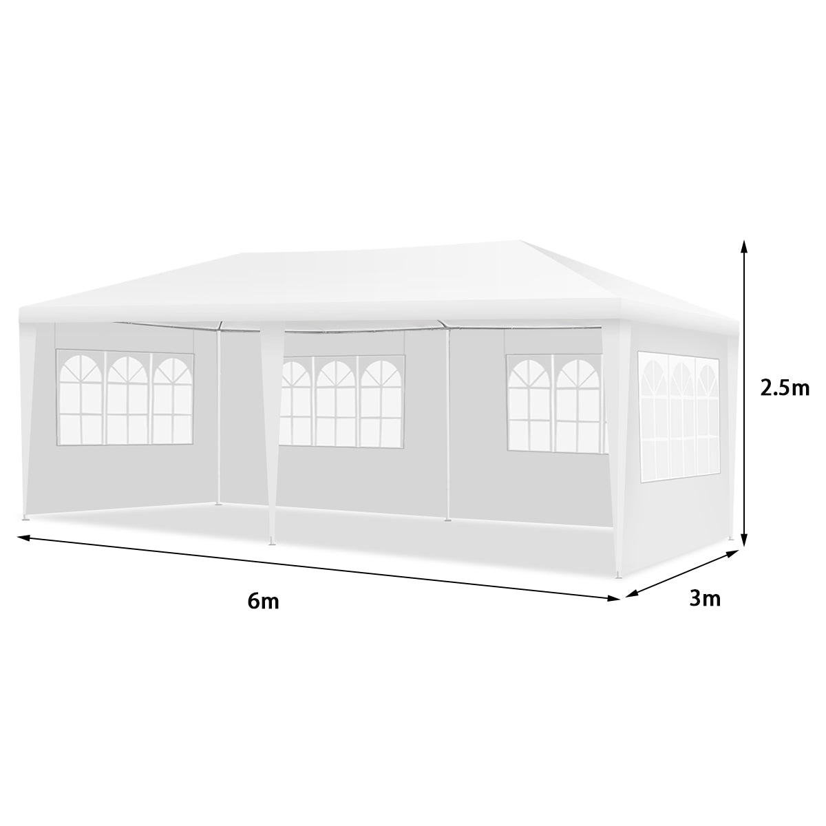 Multifunctional Outdoor Canopy Tent with Side Walls for Party