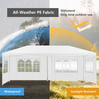 6m x 3 m Outdoor Canopy Tent with 4 Removable Sidewalls & Carrying Bag
