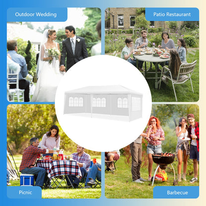 6m x 3 m Outdoor Canopy Tent with 4 Removable Sidewalls & Carrying Bag