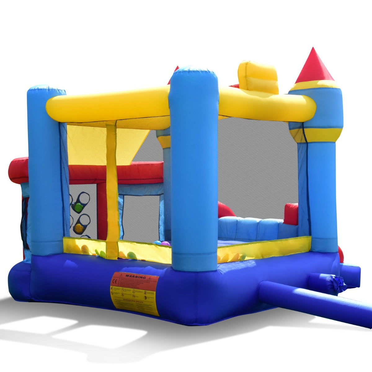 Costway Multifunctional Inflatable Bounce House with Slide for Backyard (with Blower)
