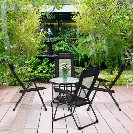 Costway 4-Piece Patio Folding Recliner Chairs