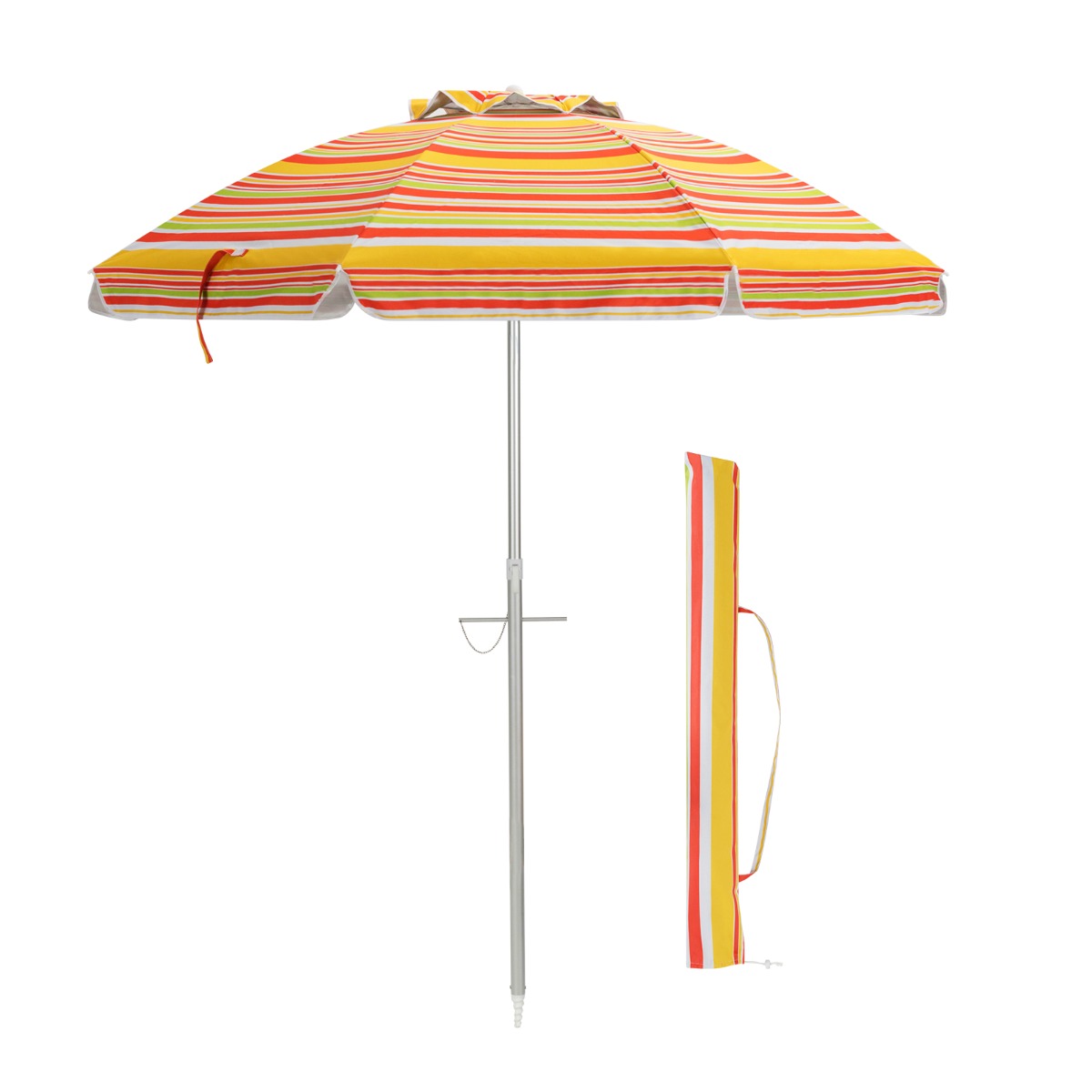 2m Sun Umbrella - Tilts with UPF 50+ Protection-Yellow