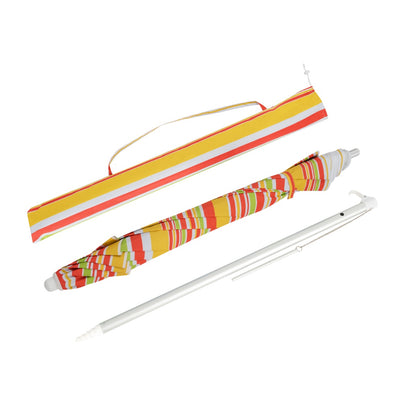 2m Sun Umbrella - Tilts with UPF 50+ Protection-Yellow