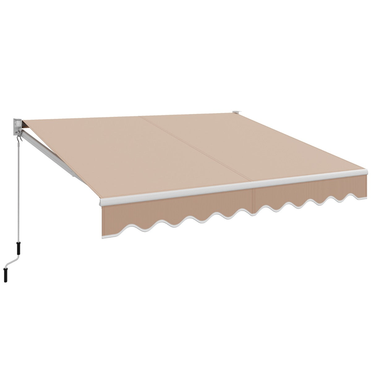 2.5x2m Retractable Folding Arm Awning for Outdoor -Beige