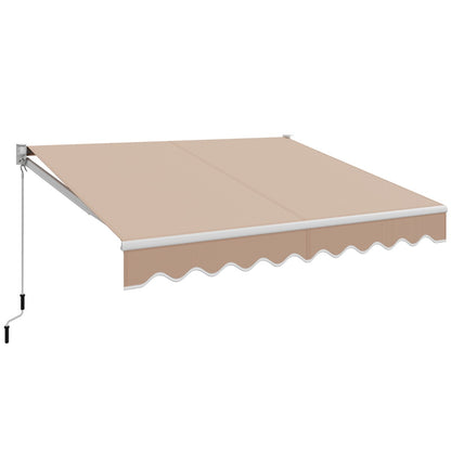 2.5x2m Retractable Folding Arm Awning for Outdoor -Beige