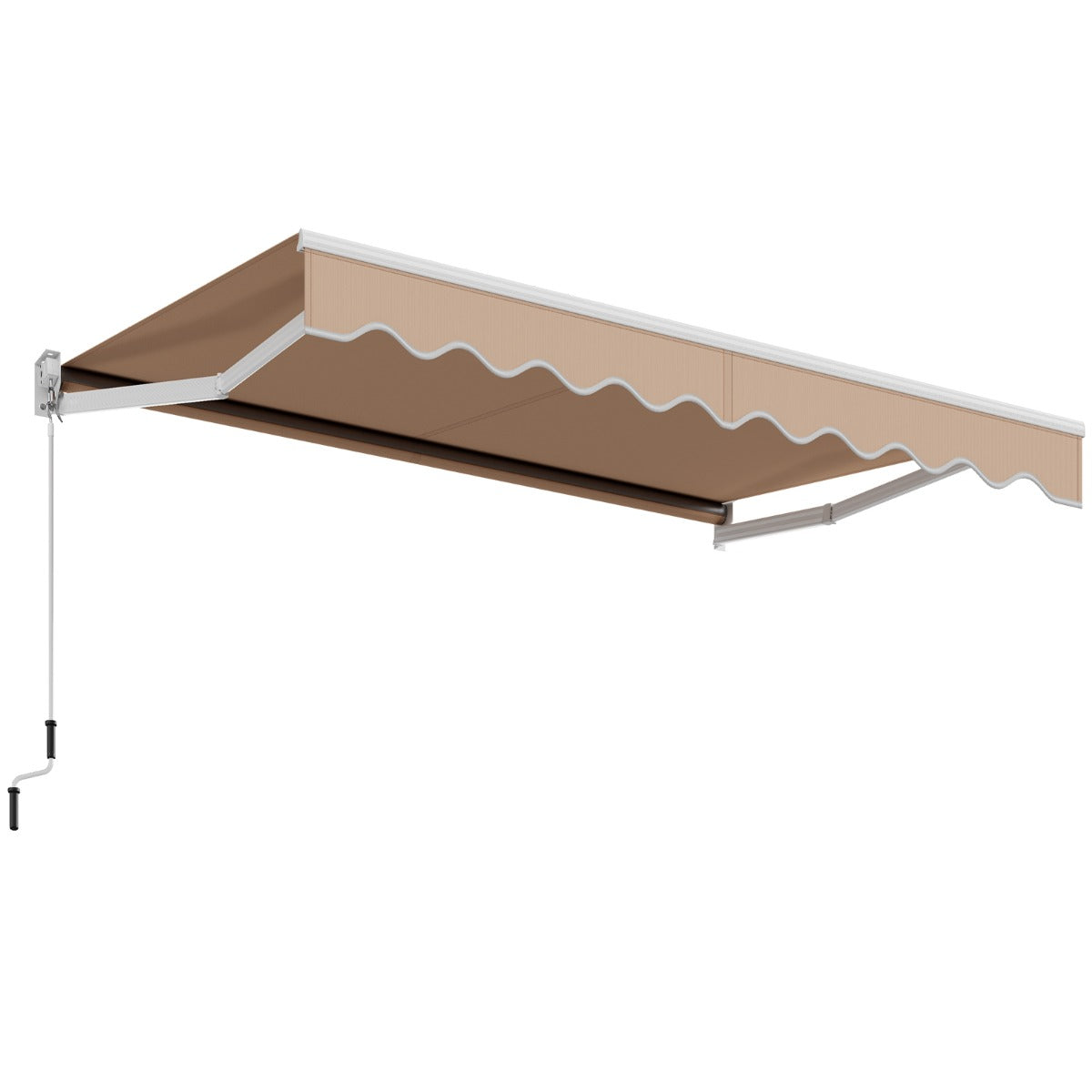 2.5x2m Retractable Folding Arm Awning for Outdoor -Beige