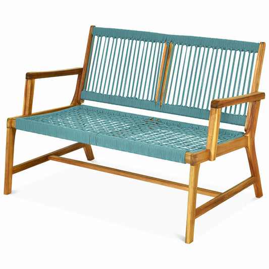 Durable acacia wood frame with teak oil coating supports up to 320 kilograms for sturdy outdoor seating