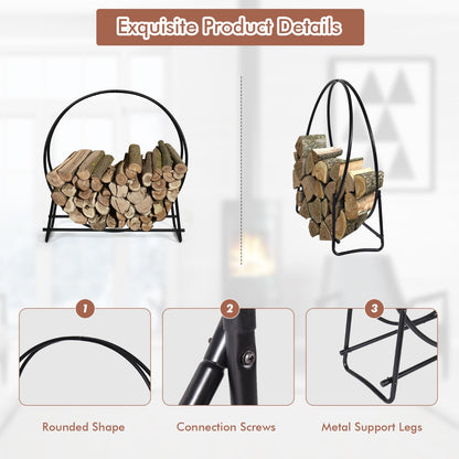 102cm Firewood Rack with  for Indoor & Outdoor Use