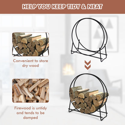 102cm Firewood Rack with  for Indoor & Outdoor Use