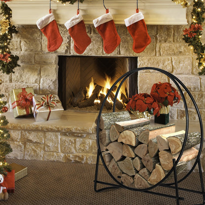 102cm Firewood Rack with  for Indoor & Outdoor Use