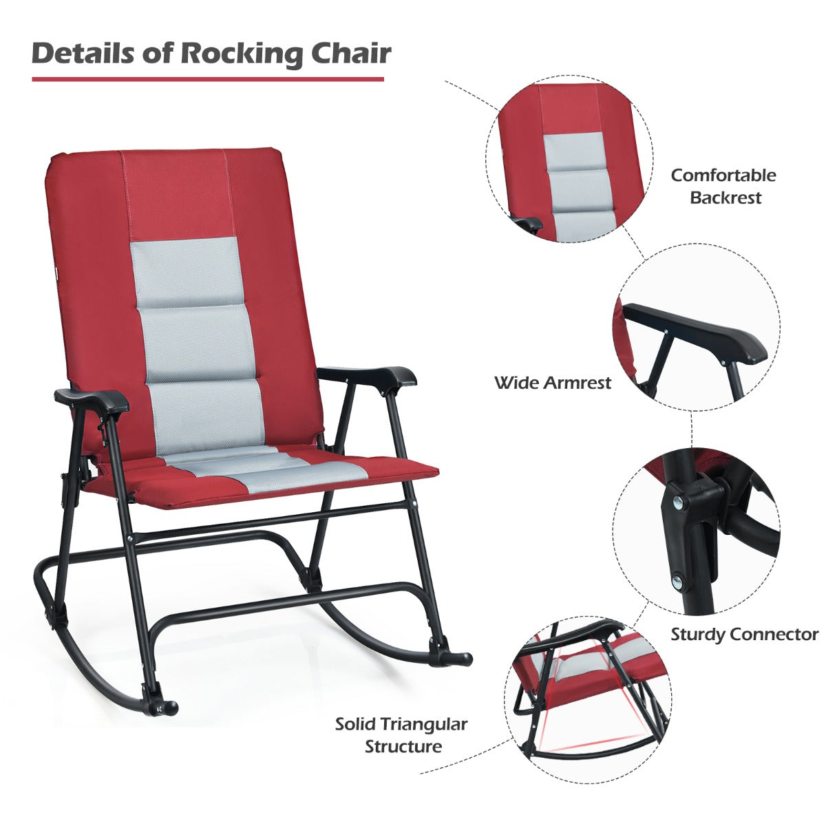 Bottom locking system secures the rocker in its open position for improved stability and safety
