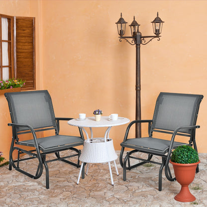 Costway Outdoor Single Swing Glider Rocking Chair for Backyard