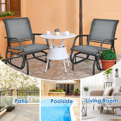 Costway Outdoor Single Swing Glider Rocking Chair for Backyard