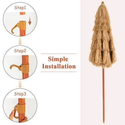 Push-button tilt function adjusts the umbrella angle for comfortable shade throughout the day