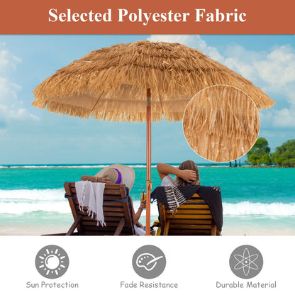 PP and fabric umbrella canopy provides waterproof sun protection and easy everyday maintenance