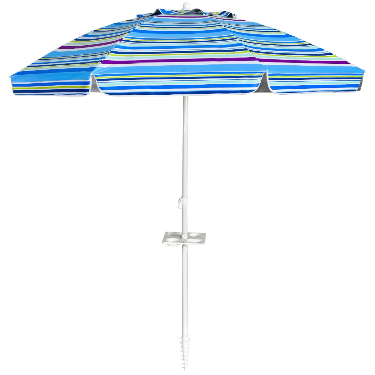 2.2M Outdoor Umbrella Potable Sun Shade Shelter Garden Patio Parasol Canopy-Blue