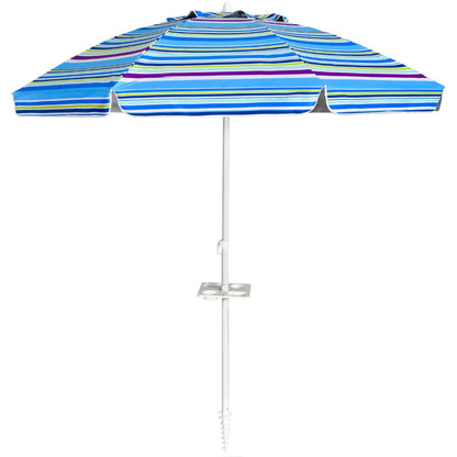 2.2M Outdoor Umbrella Potable Sun Shade Shelter Garden Patio Parasol Canopy-Blue