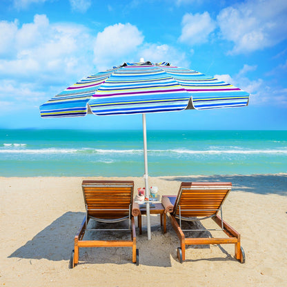 2.2M Outdoor Umbrella Potable Sun Shade Shelter Garden Patio Parasol Canopy-Blue