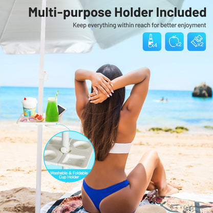2.2M Outdoor Umbrella Potable Sun Shade Shelter Garden Patio Parasol Canopy-Navy